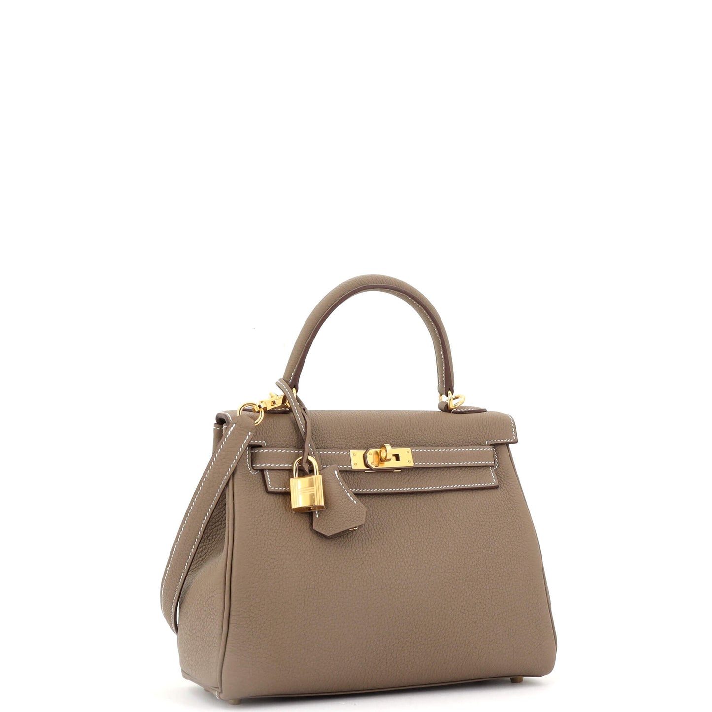 Kelly Handbag Grey Togo with Gold Hardware 25