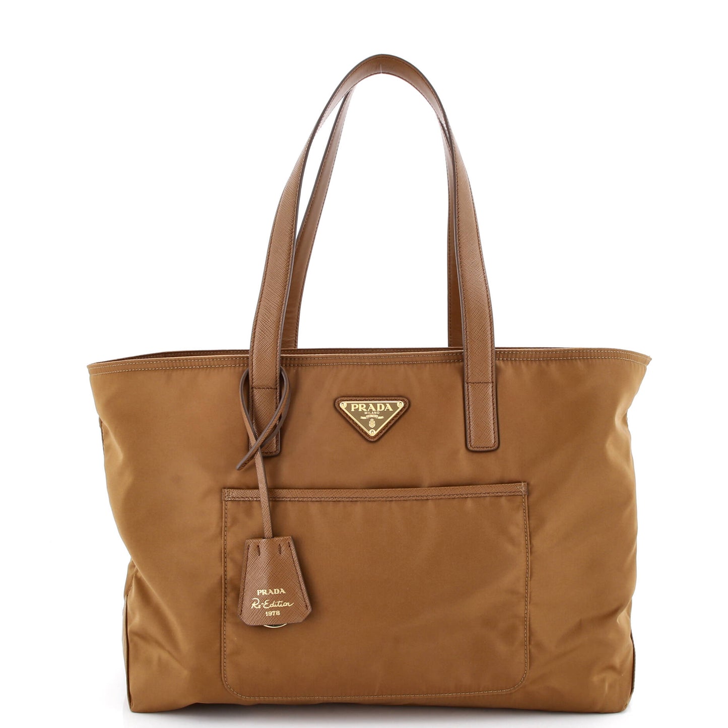 Re-Edition 1978 Pocket Tote Re-Nylon with Saffiano Leather Medium