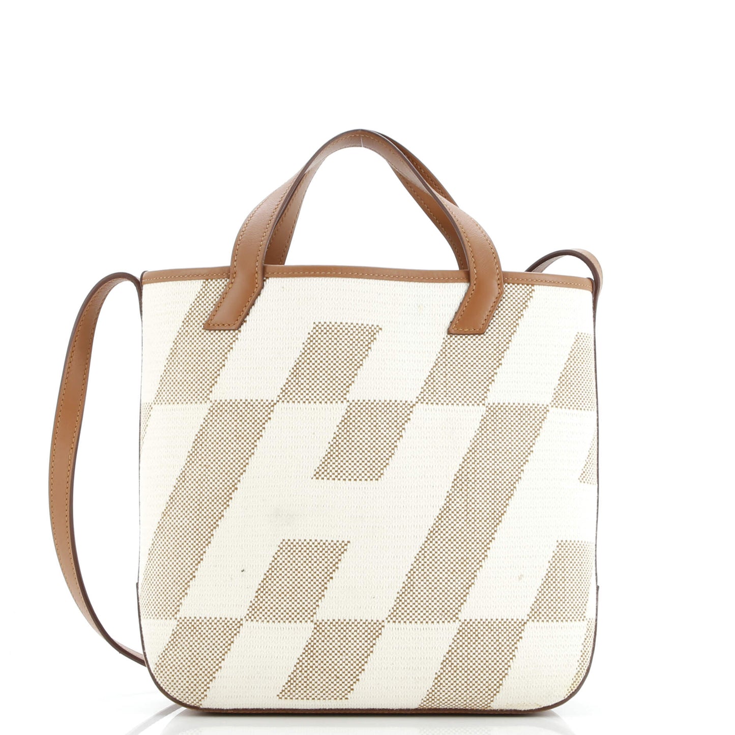 Cabas H en Biais Tote Canvas with Leather 27