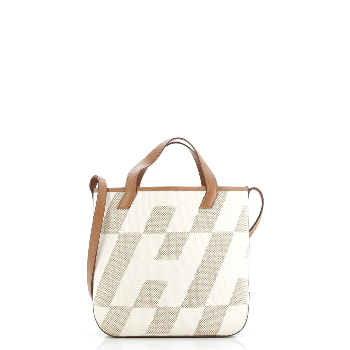 Cabas H en Biais Tote Canvas with Leather 27