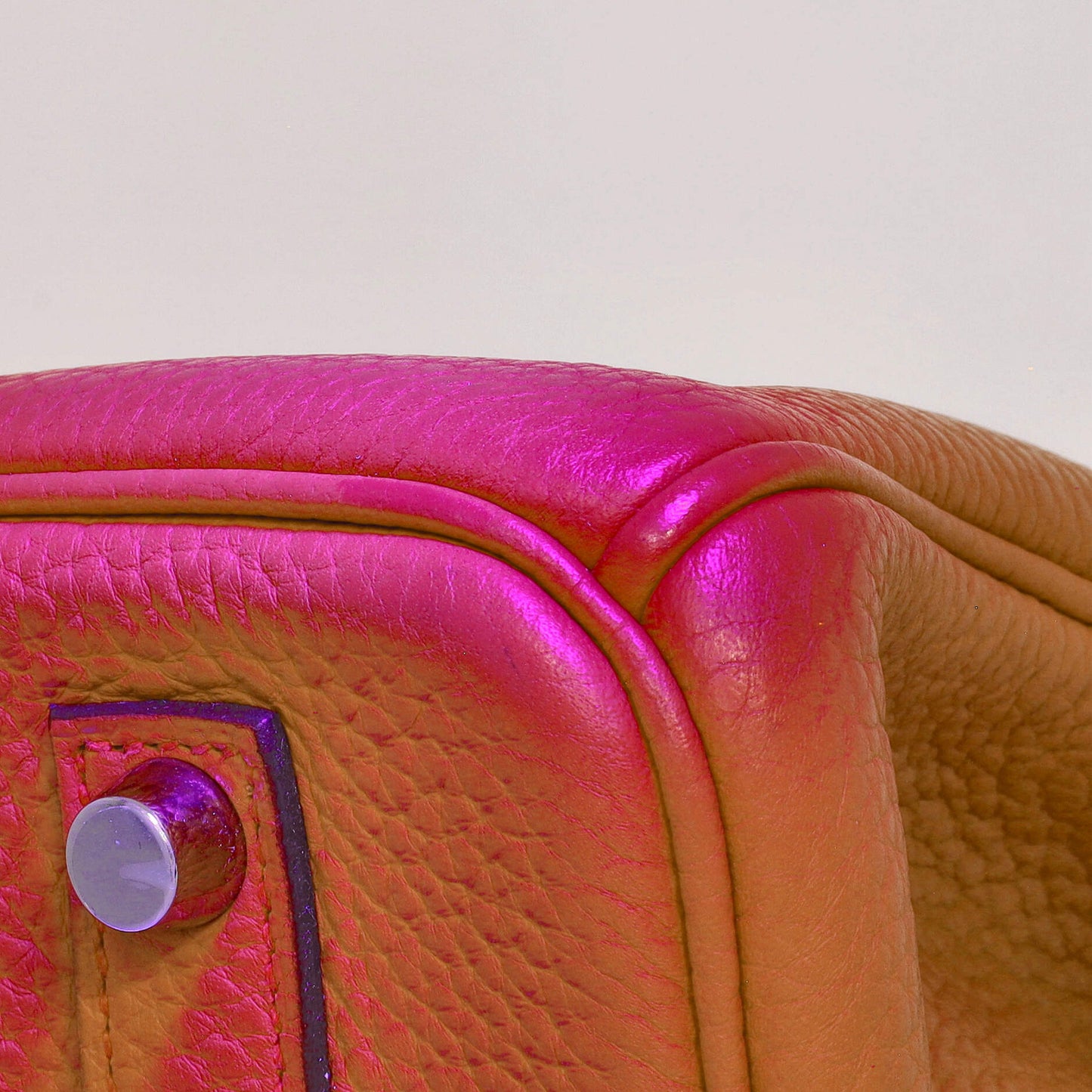 Birkin Handbag Bougainvillier Togo with Palladium Hardware 35