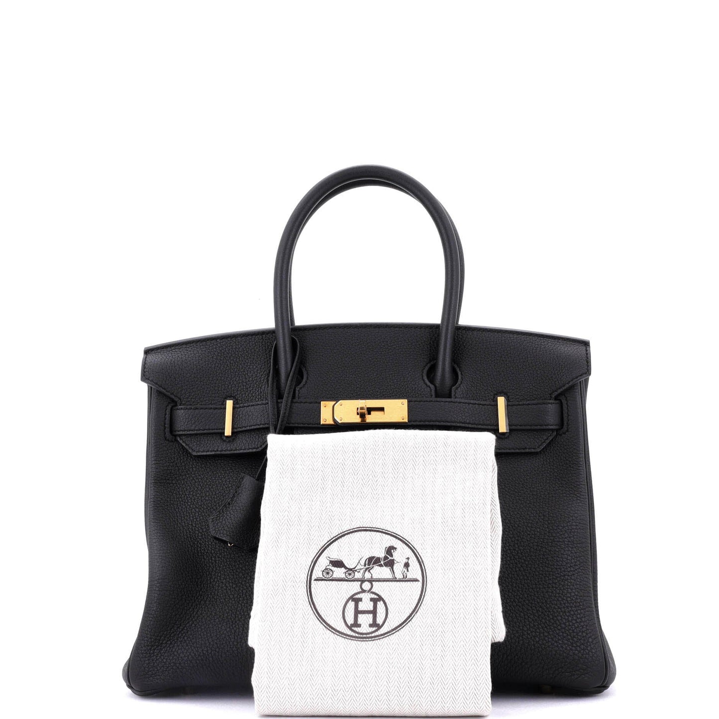 Birkin Handbag Noir Togo with Gold Hardware 30