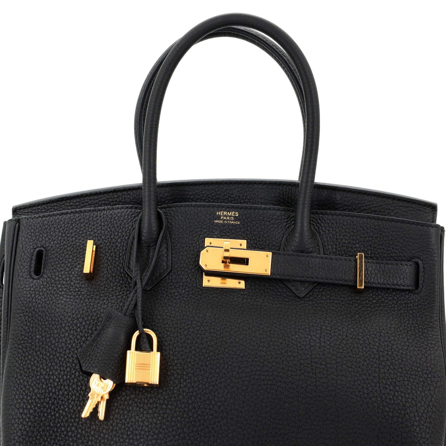 Birkin Handbag Noir Togo with Gold Hardware 30
