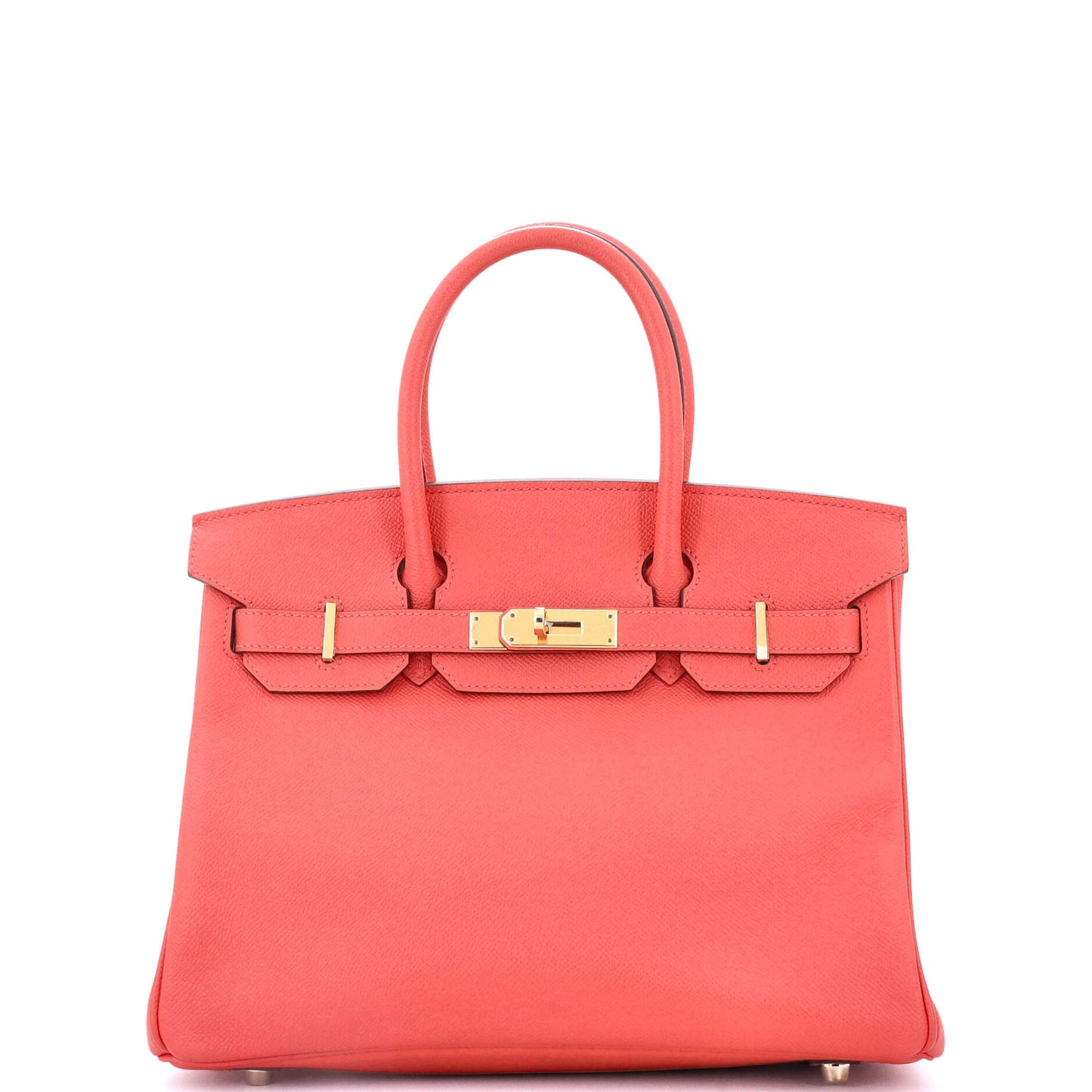 Birkin Handbag Rouge Pivoine Epsom with Gold Hardware 30