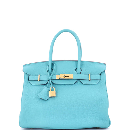 Birkin Handbag Bleu Du Nord Togo with Gold Hardware 30
