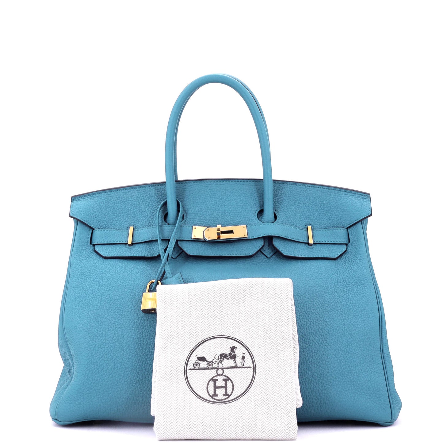 Birkin Handbag Turquoise Togo with Gold Hardware 35