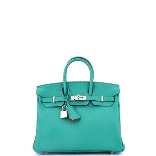 Birkin Handbag Verso Novillo with Palladium Hardware 25