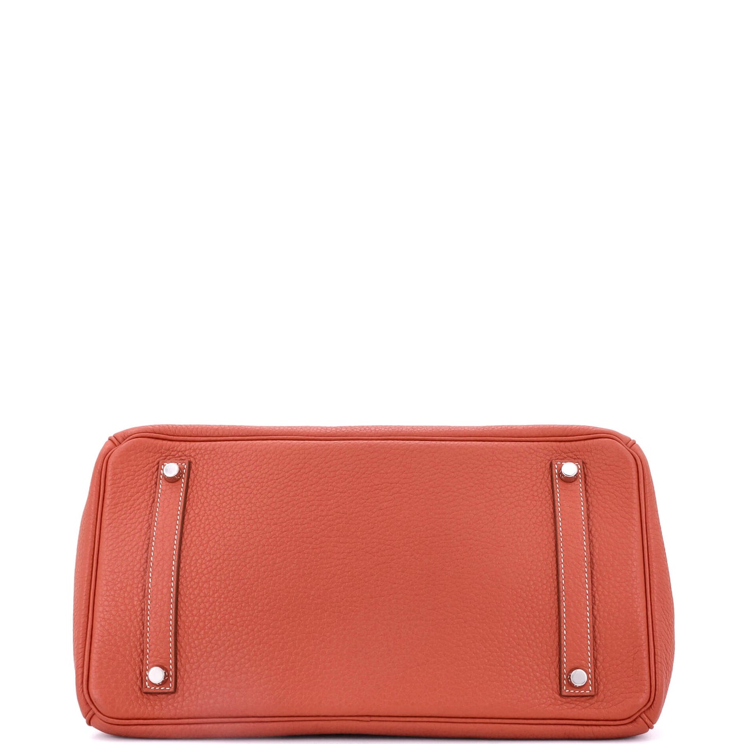 Birkin Handbag Sanguine Clemence with Palladium Hardware 35