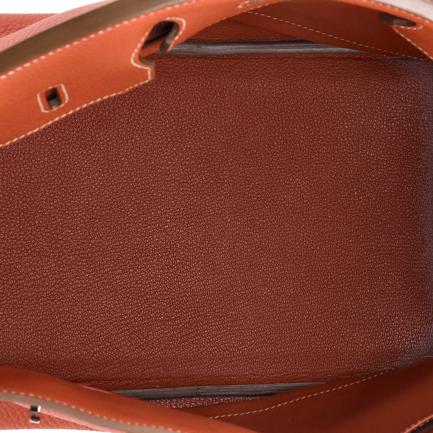 Birkin Handbag Sanguine Clemence with Palladium Hardware 35