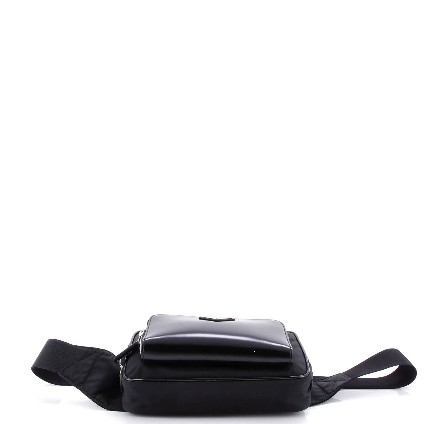Zip Around Front Pocket Belt Bag Re-Nylon with Leather