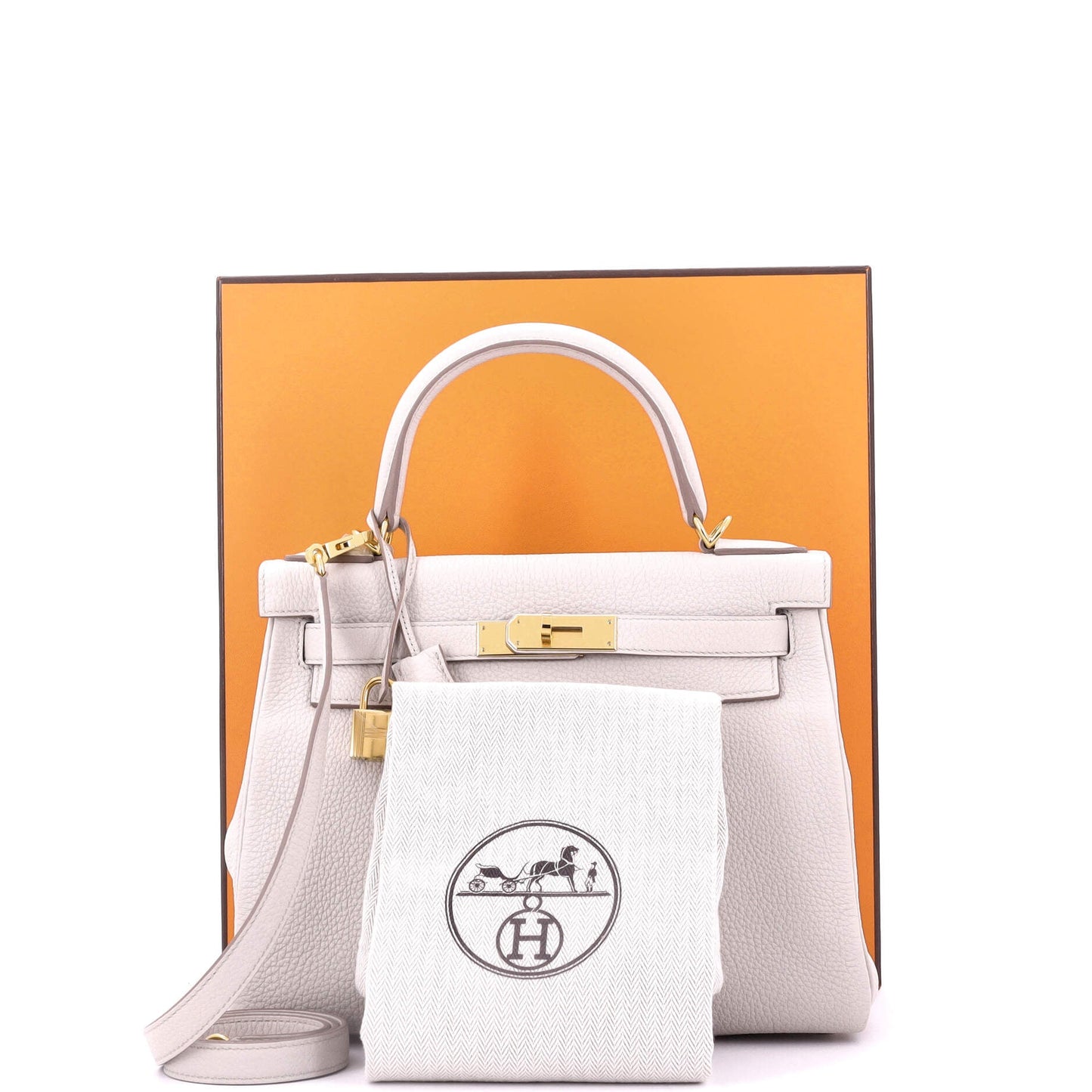 Kelly Handbag Light Togo with Gold Hardware 28