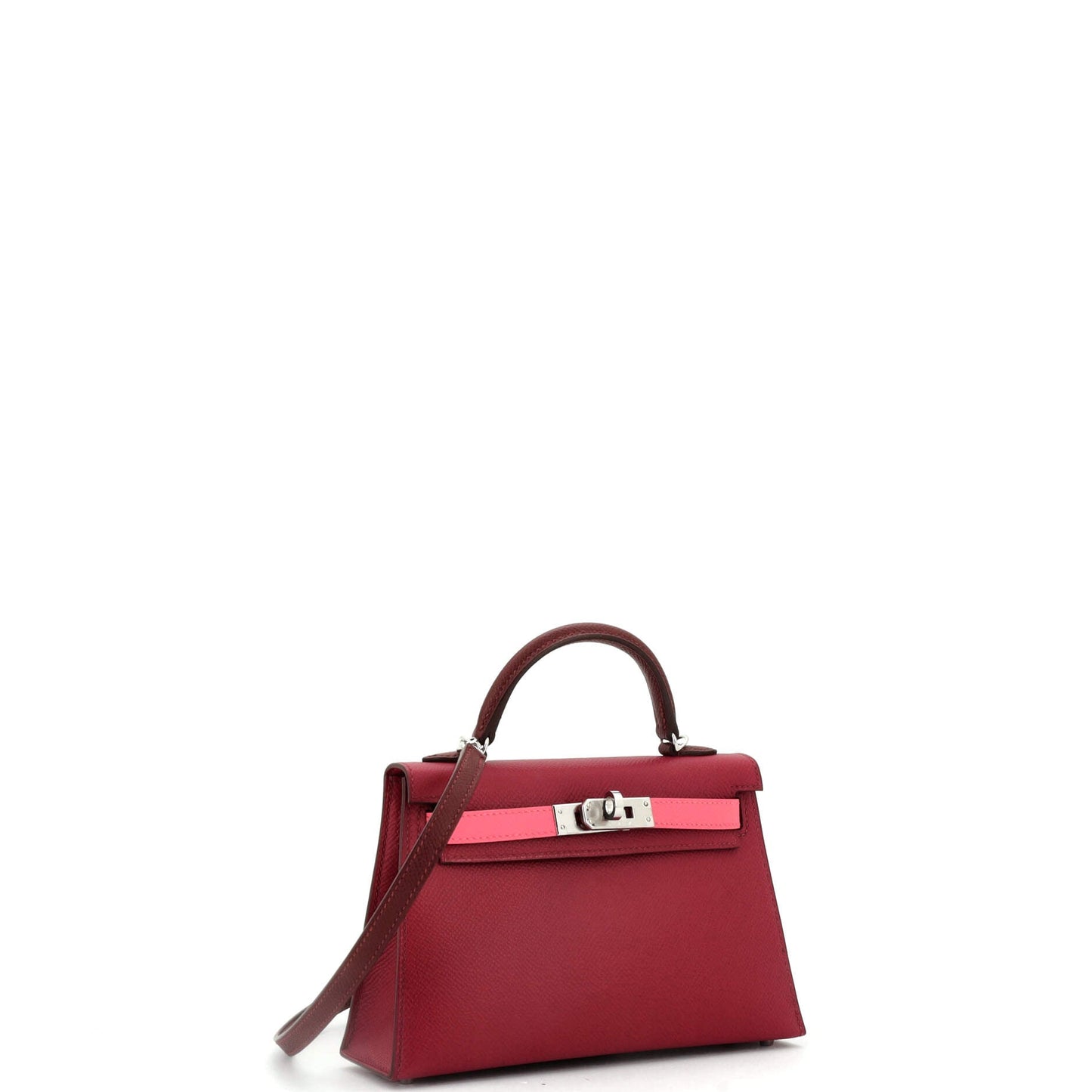 Kelly Mini II Bag Tricolor Epsom with Palladium Hardware 20