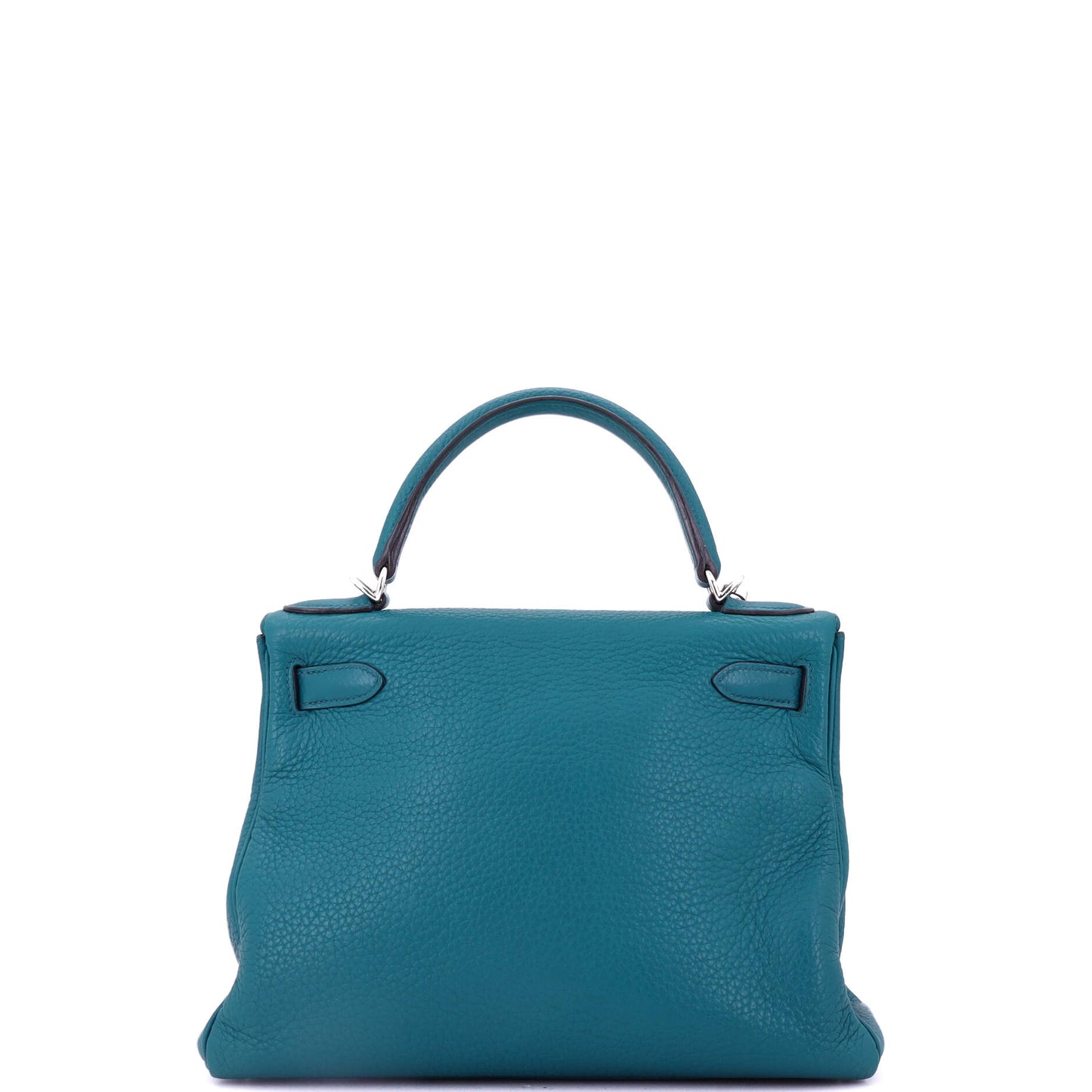 Kelly Handbag Bleu Izmir Clemence with Palladium Hardware 28