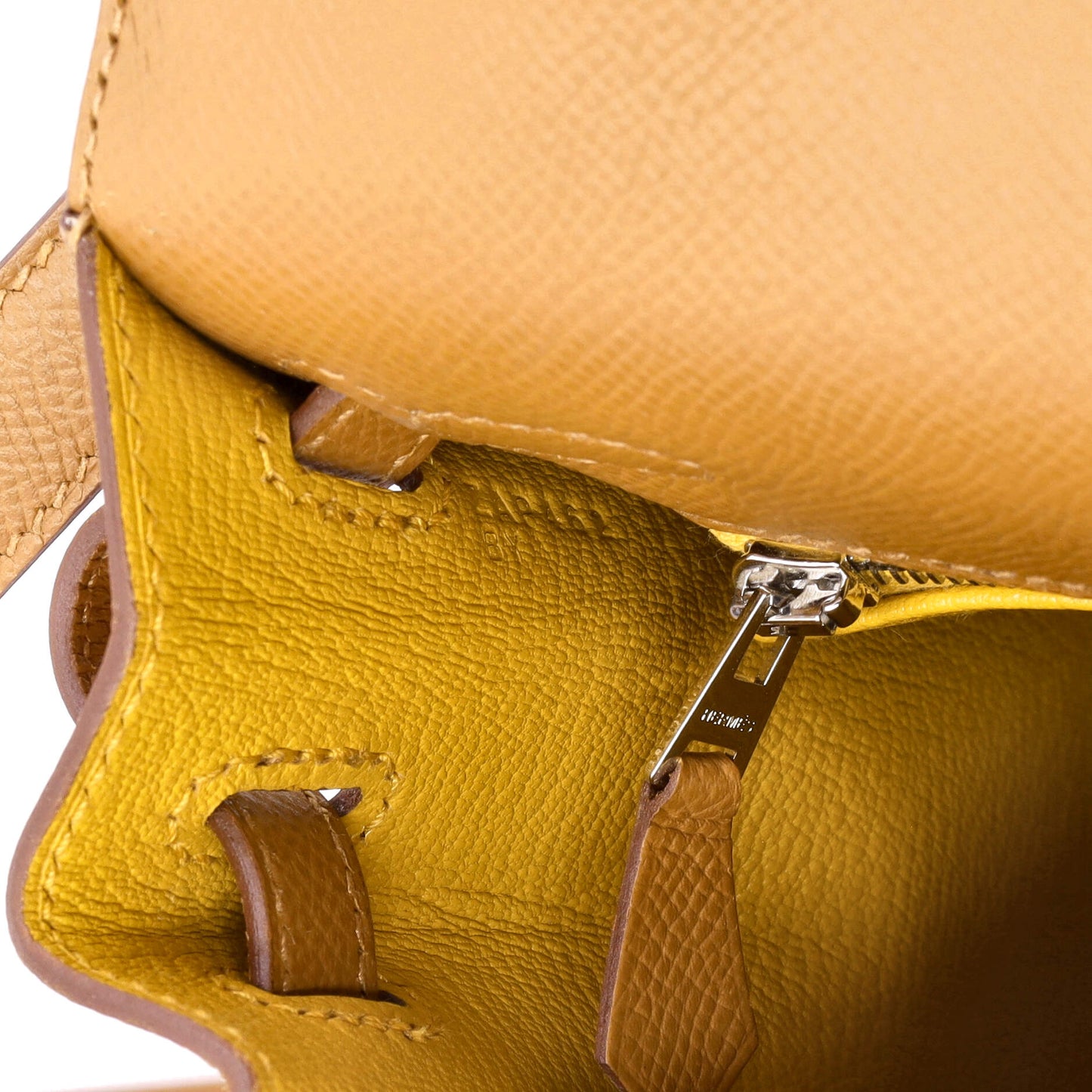 Kelly Handbag Verso Epsom with Palladium Hardware 25