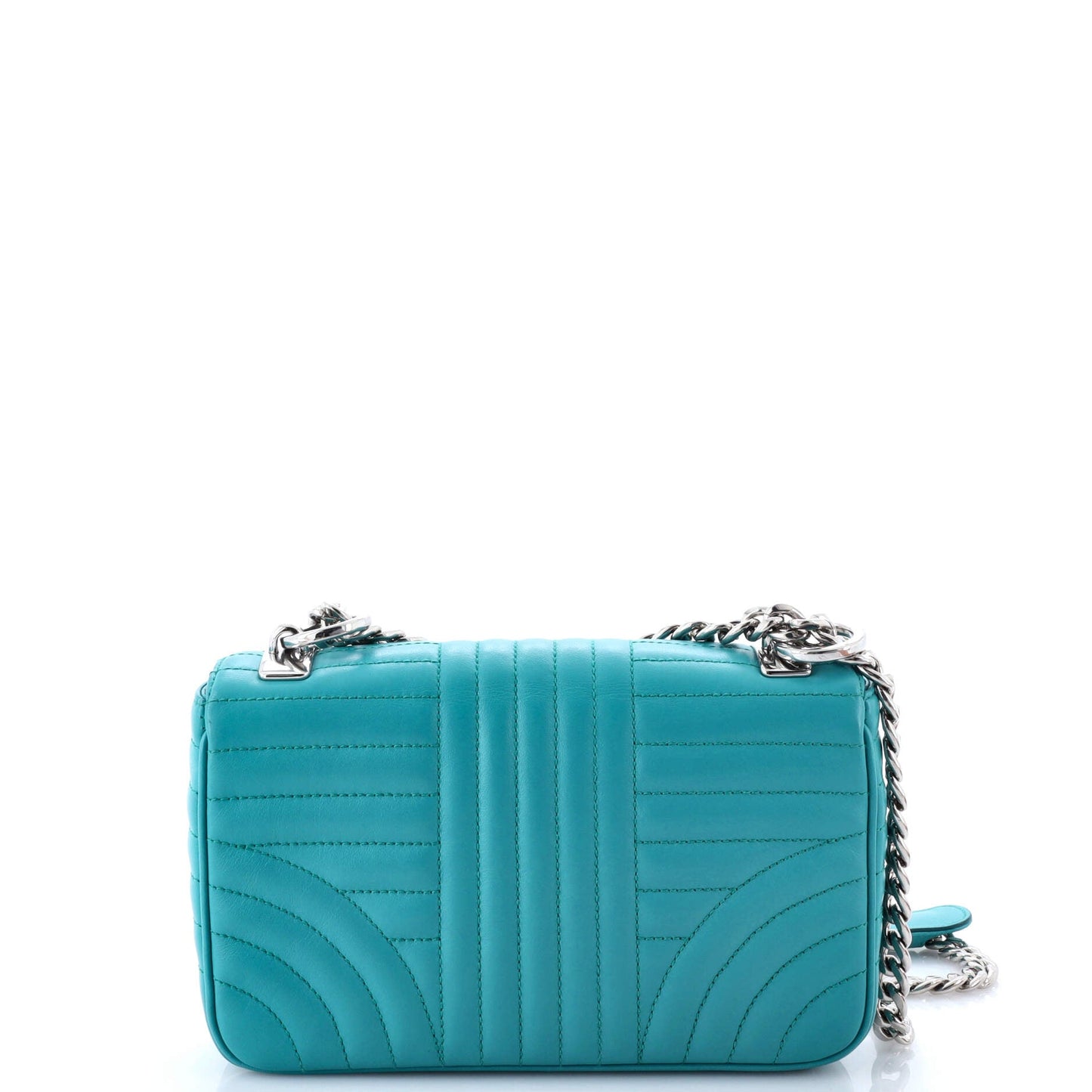 Chain Flap Shoulder Bag Diagramme Quilted Leather Small