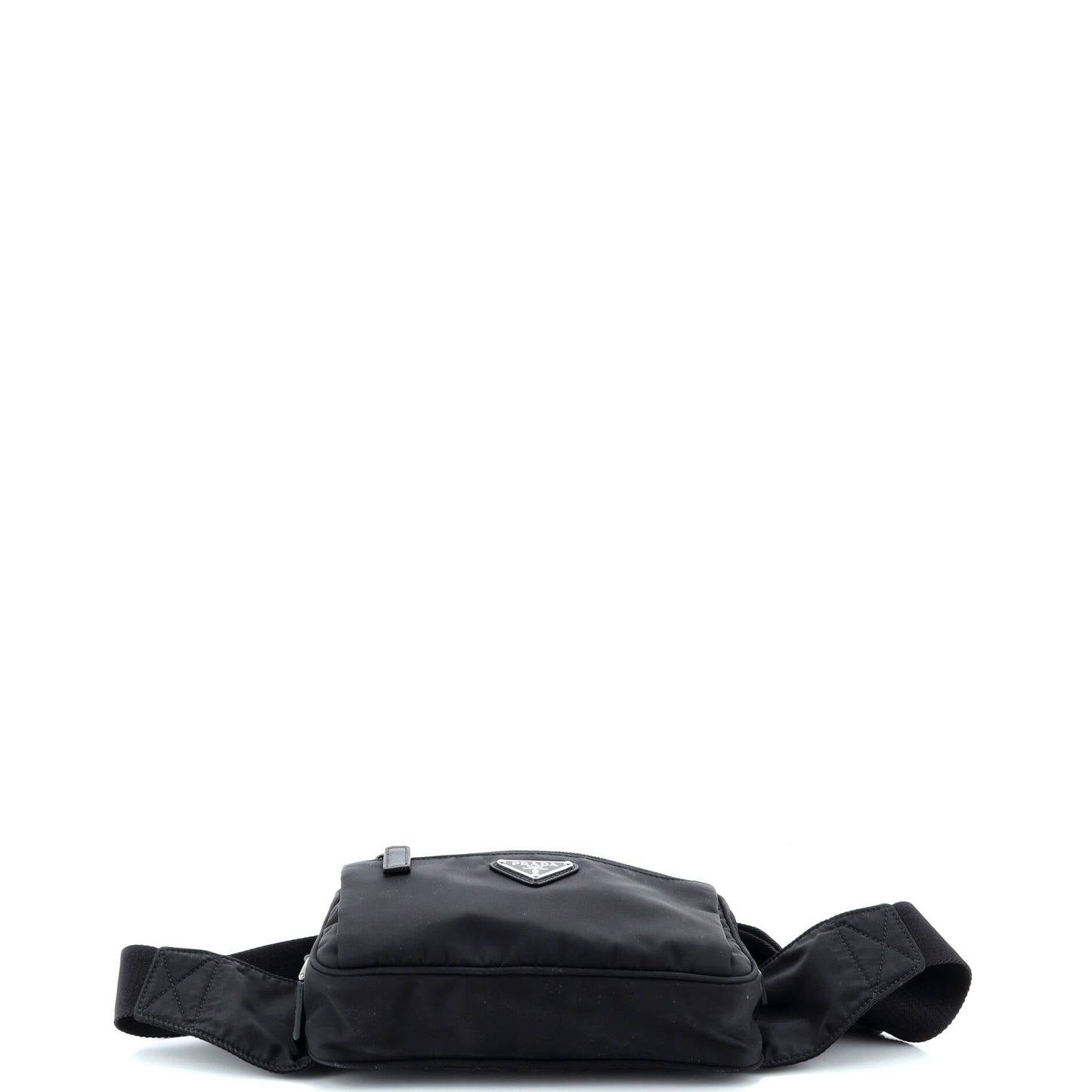 Front Pocket Belt Bag Re-Nylon with Saffiano Leather