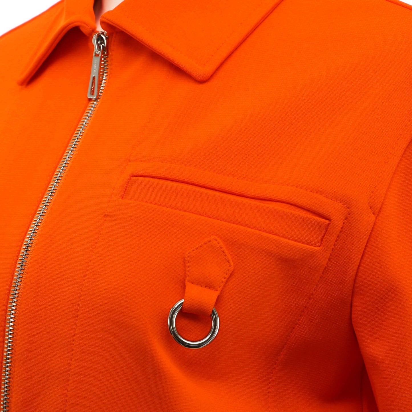 Women's One Pocket Zip Up Jacket Viscose Blend