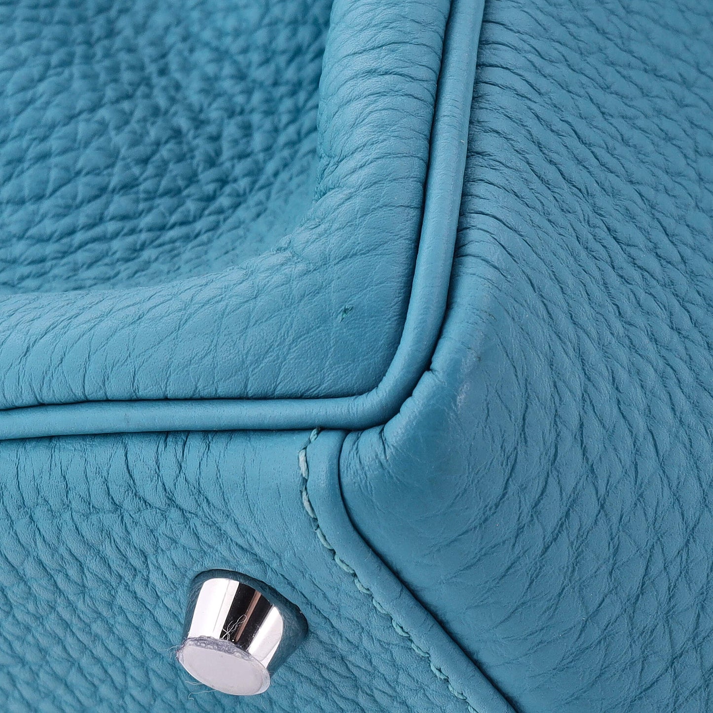 Kelly Handbag Turquoise Togo with Palladium Hardware 28