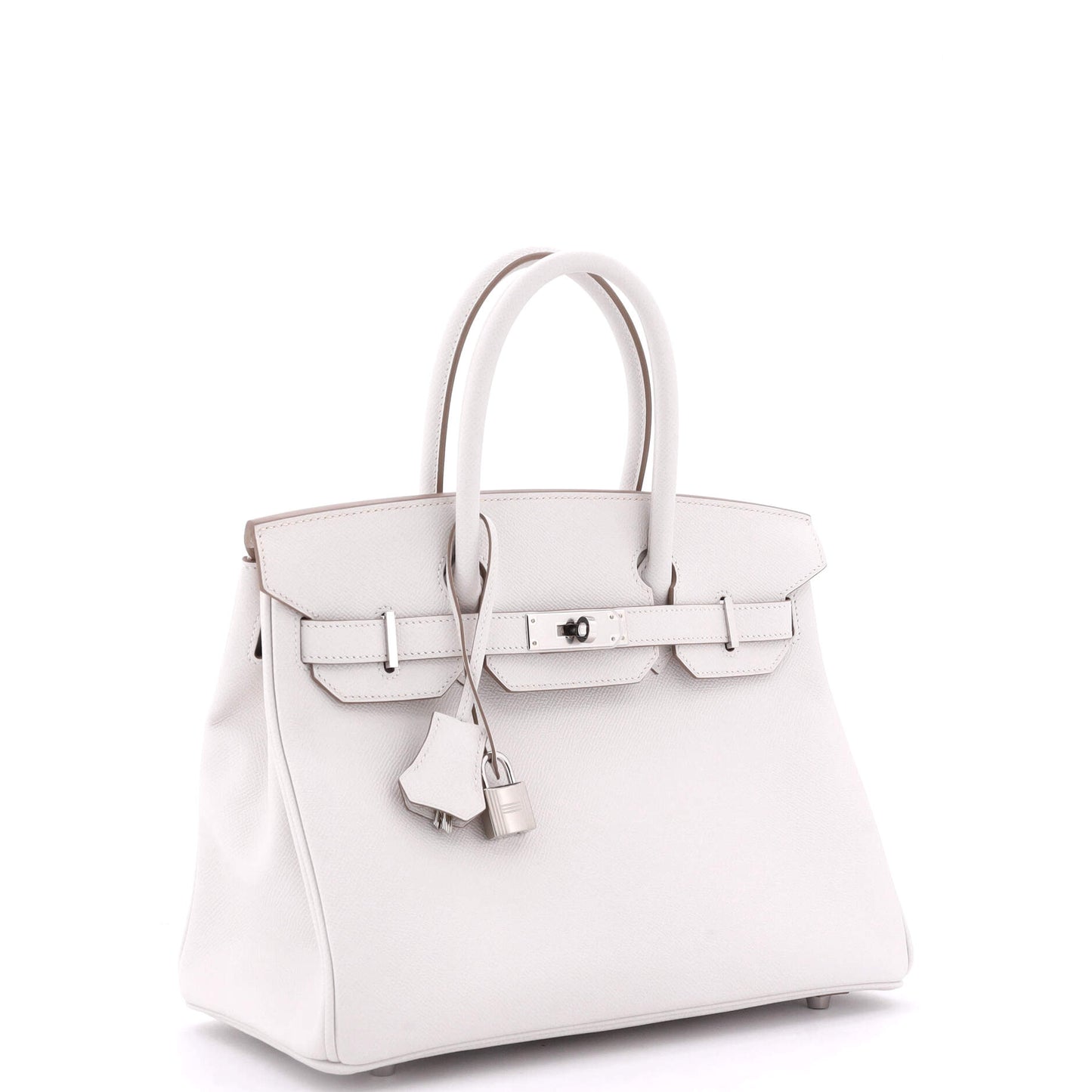 Birkin Handbag Light Epsom with Palladium Hardware 30