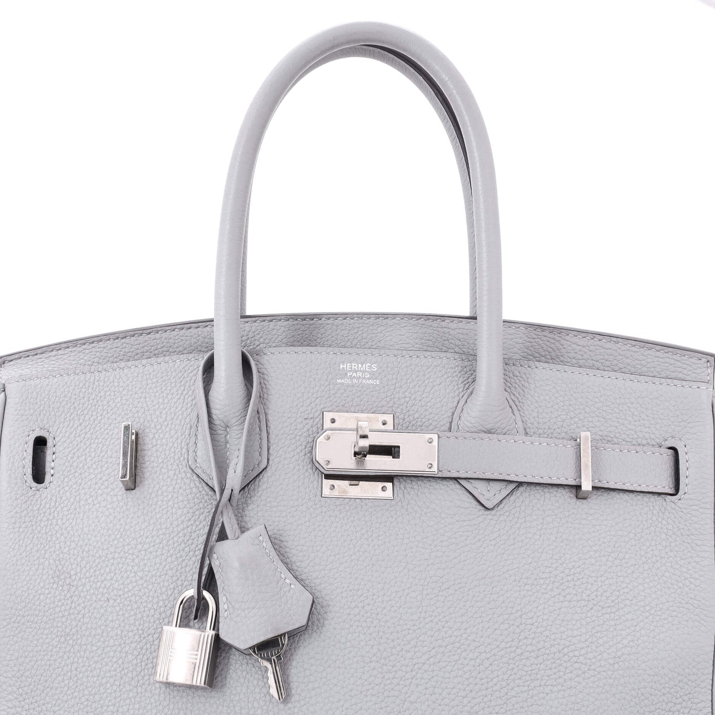 Birkin Handbag Grey Togo with Palladium Hardware 30