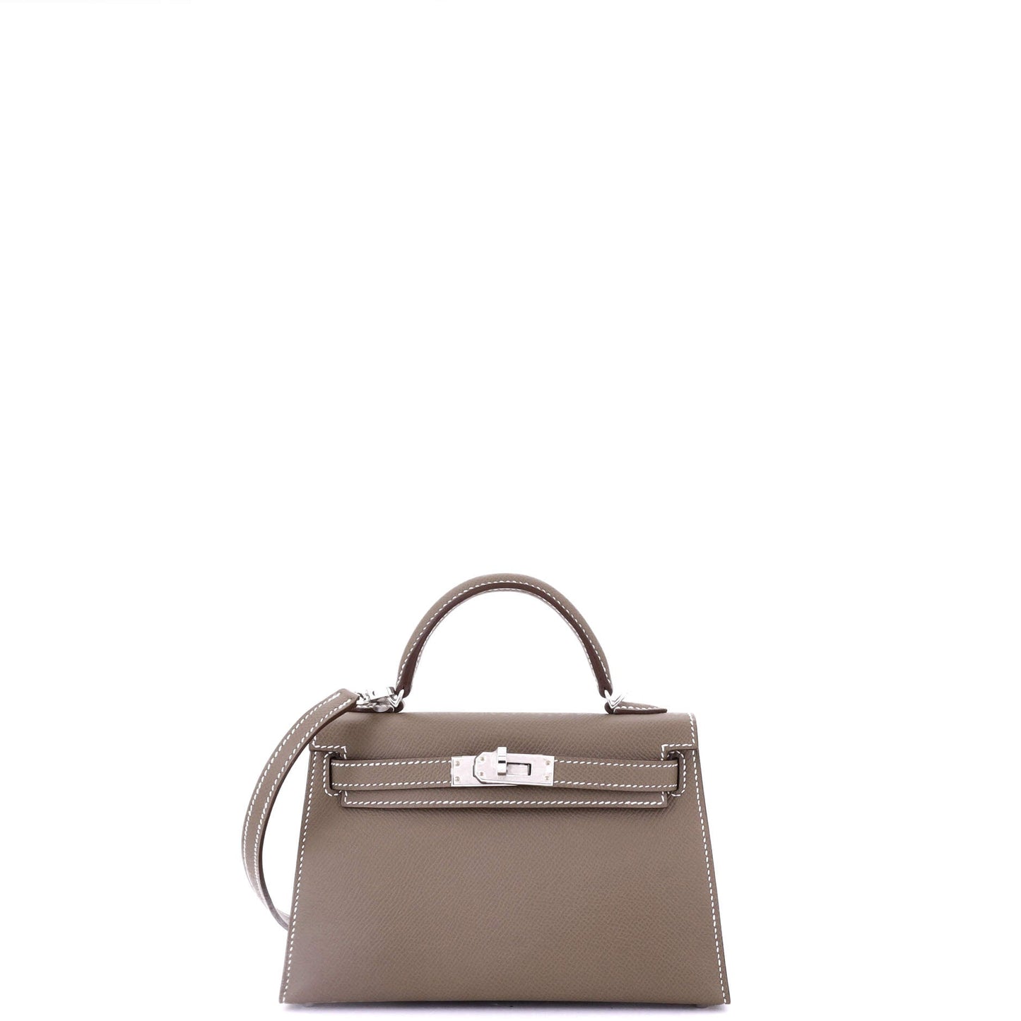 Kelly Mini II Bag Grey Epsom with Palladium Hardware 20