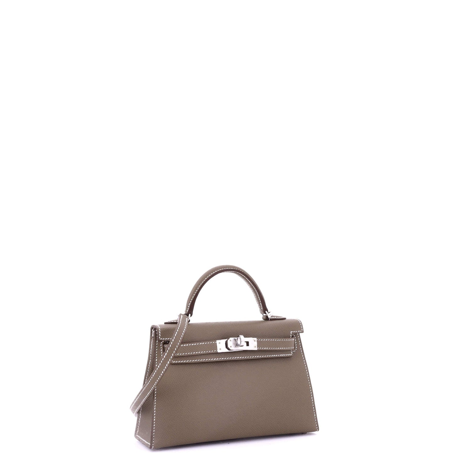 Kelly Mini II Bag Grey Epsom with Palladium Hardware 20