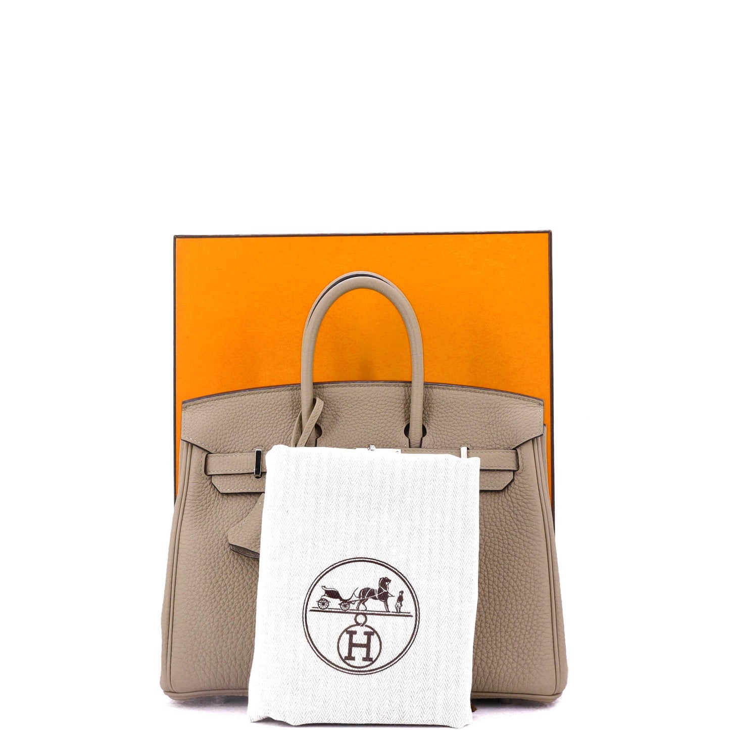 Birkin Handbag Light Togo with Palladium Hardware 25
