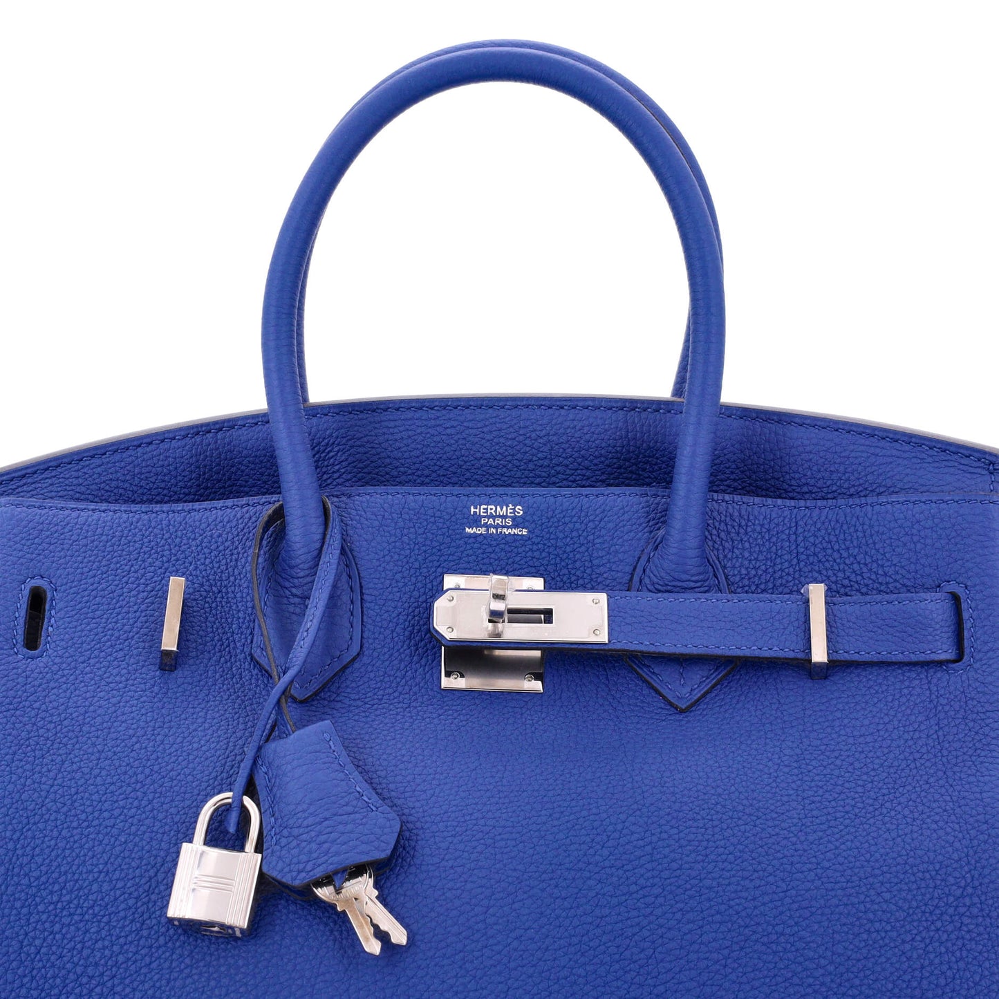 Birkin Handbag Bleu Royal Togo with Palladium Hardware 30