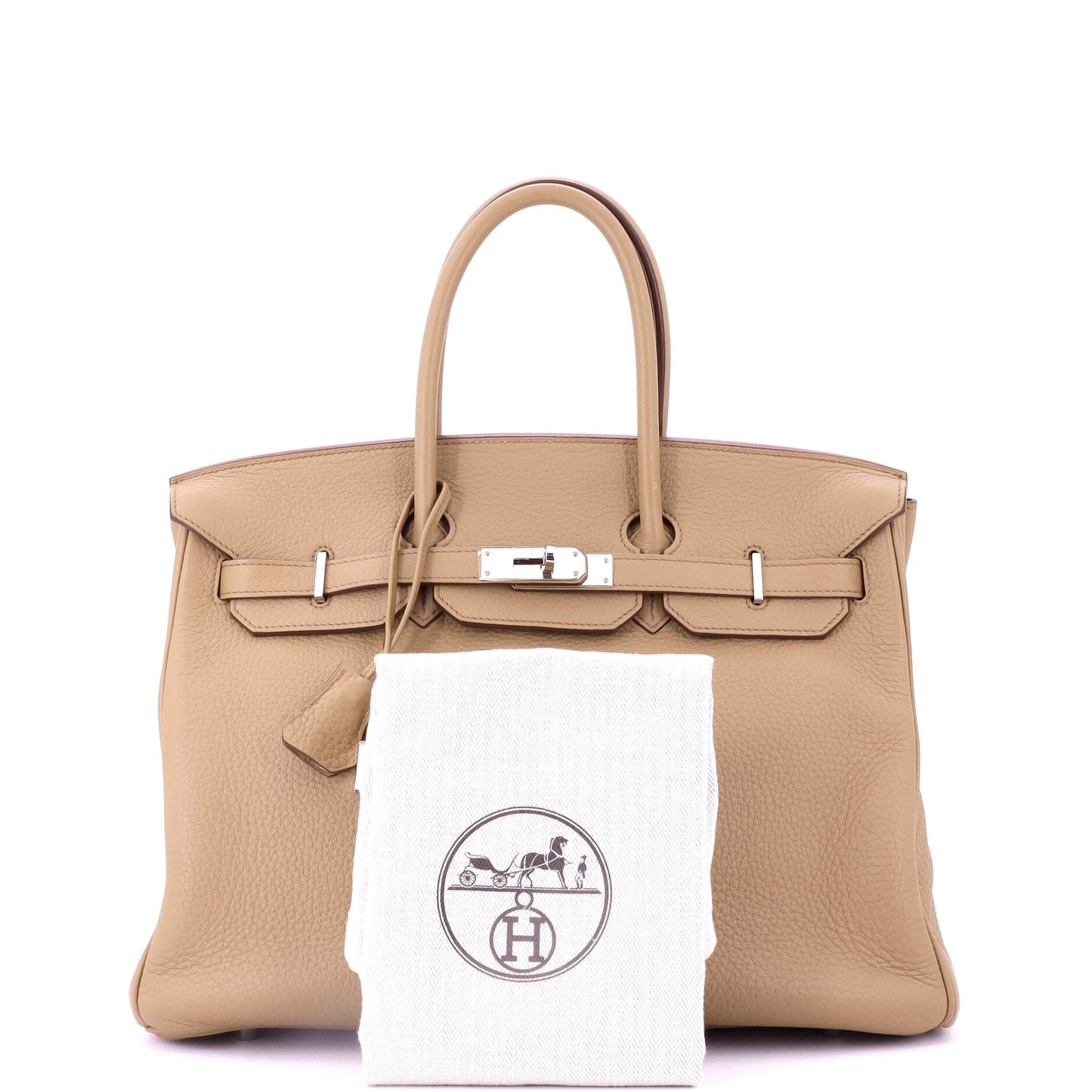 Birkin Handbag Light Togo with Palladium Hardware 35