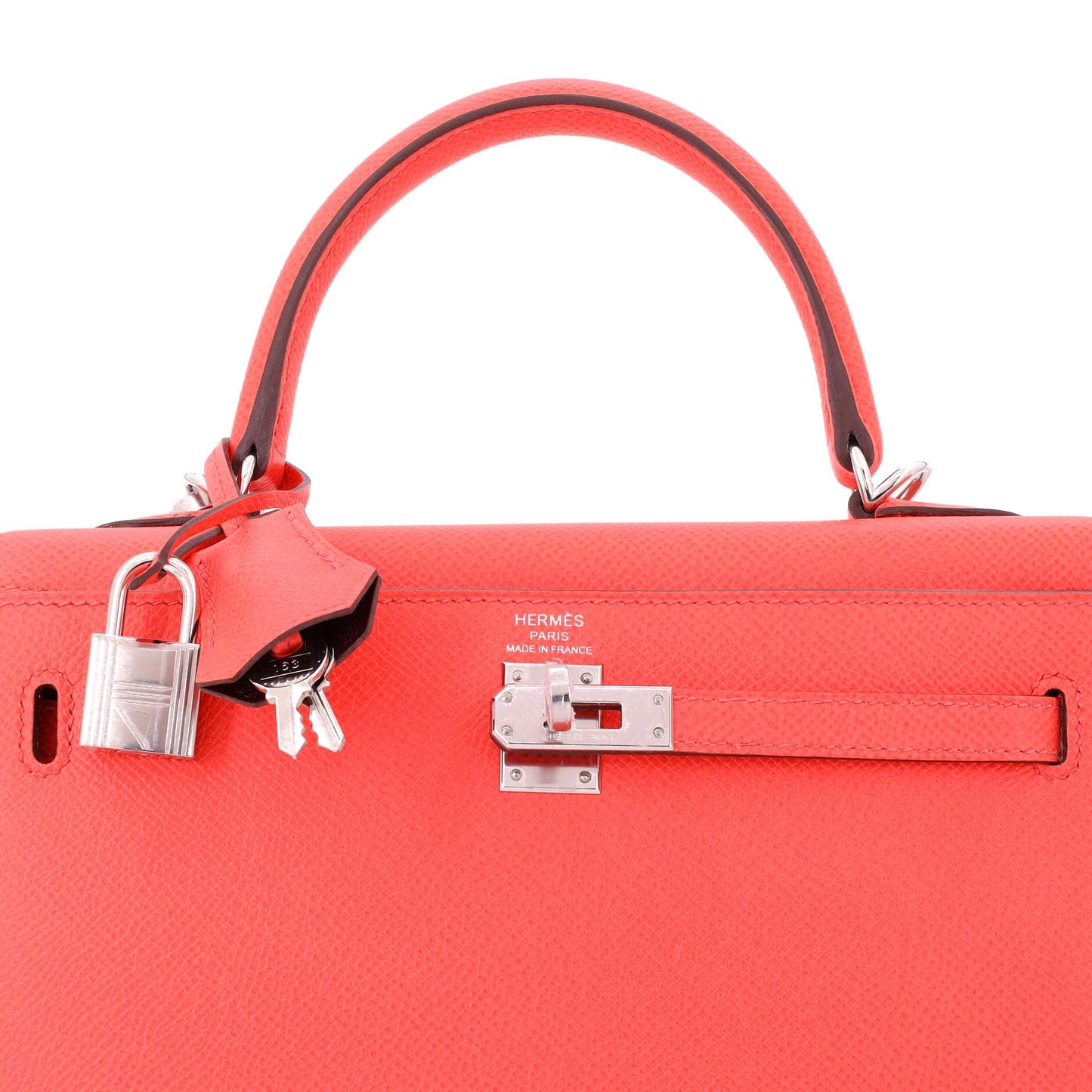 Kelly Handbag Verso Epsom with Palladium Hardware 25
