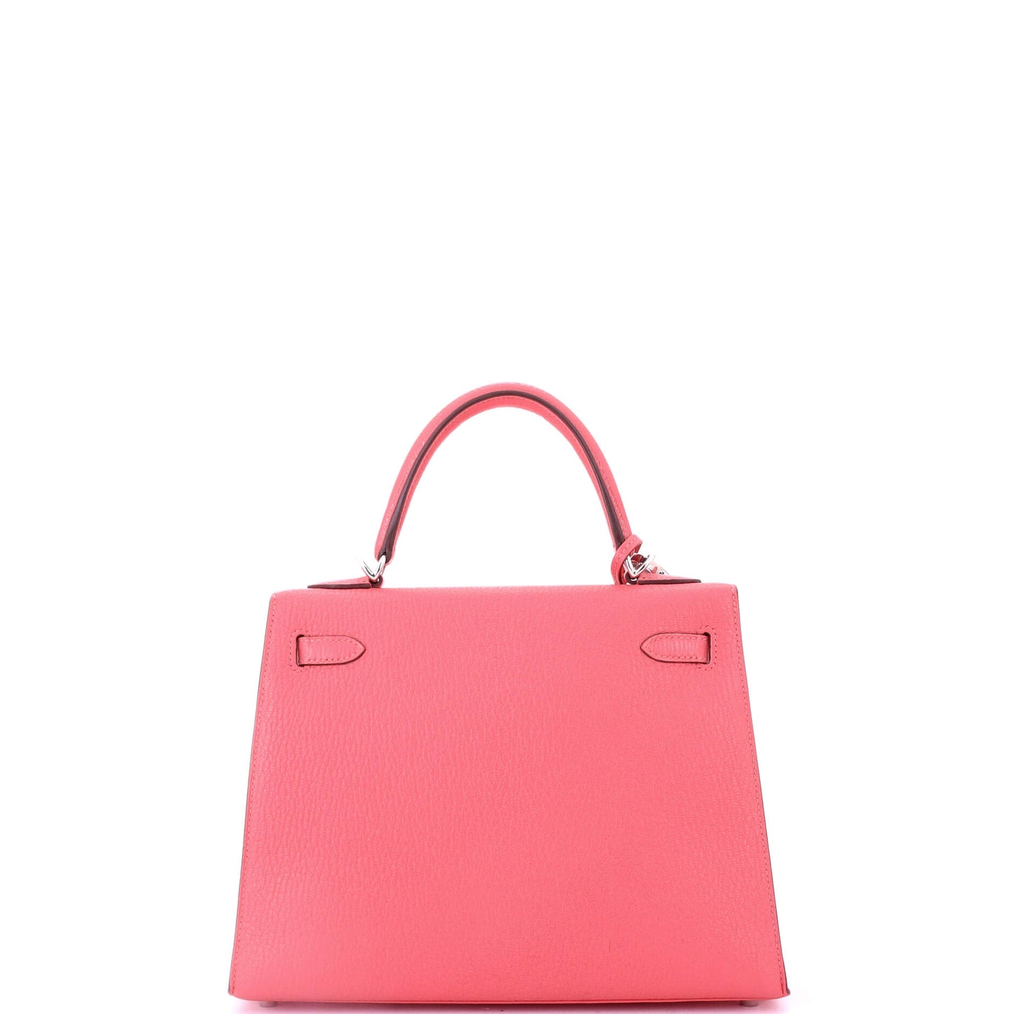 Kelly Handbag Rose Azalée Chevre Mysore with Palladium Hardware 25