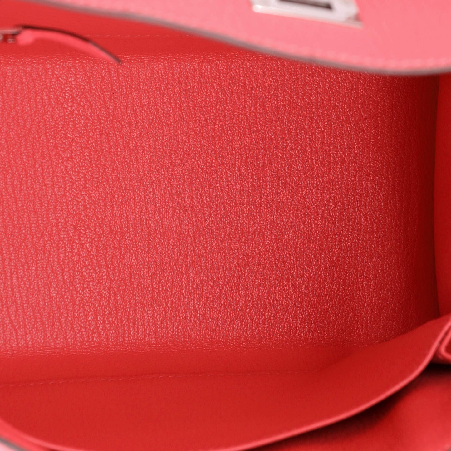 Kelly Handbag Rose Azalée Chevre Mysore with Palladium Hardware 25