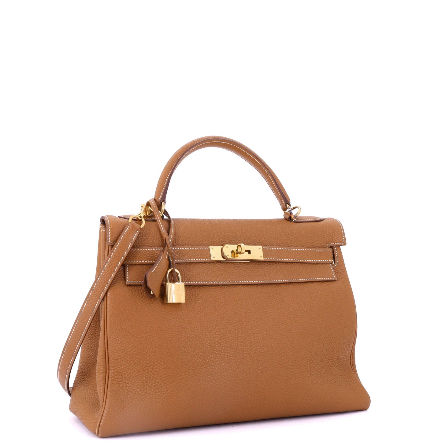 Kelly Handbag Gold Togo with Gold Hardware 32