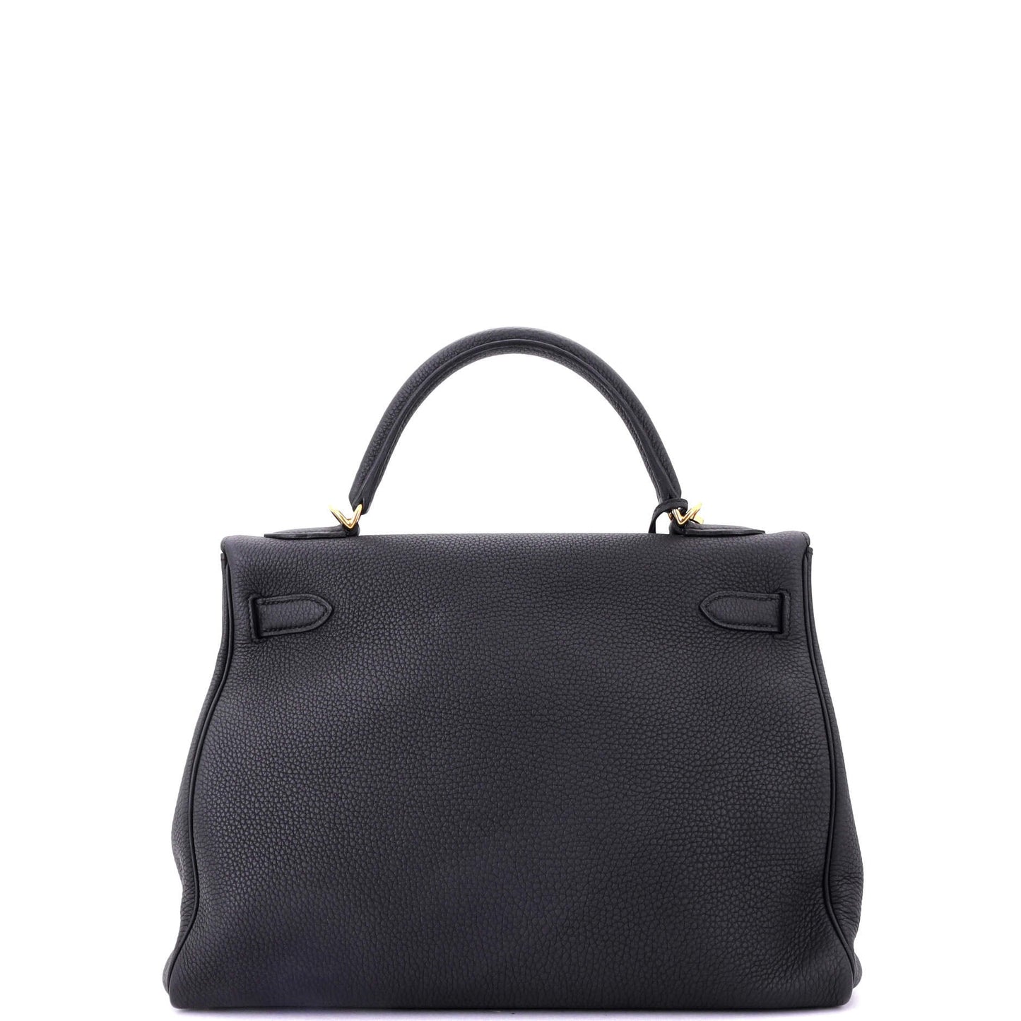 Kelly Handbag Noir Togo with Gold Hardware 32