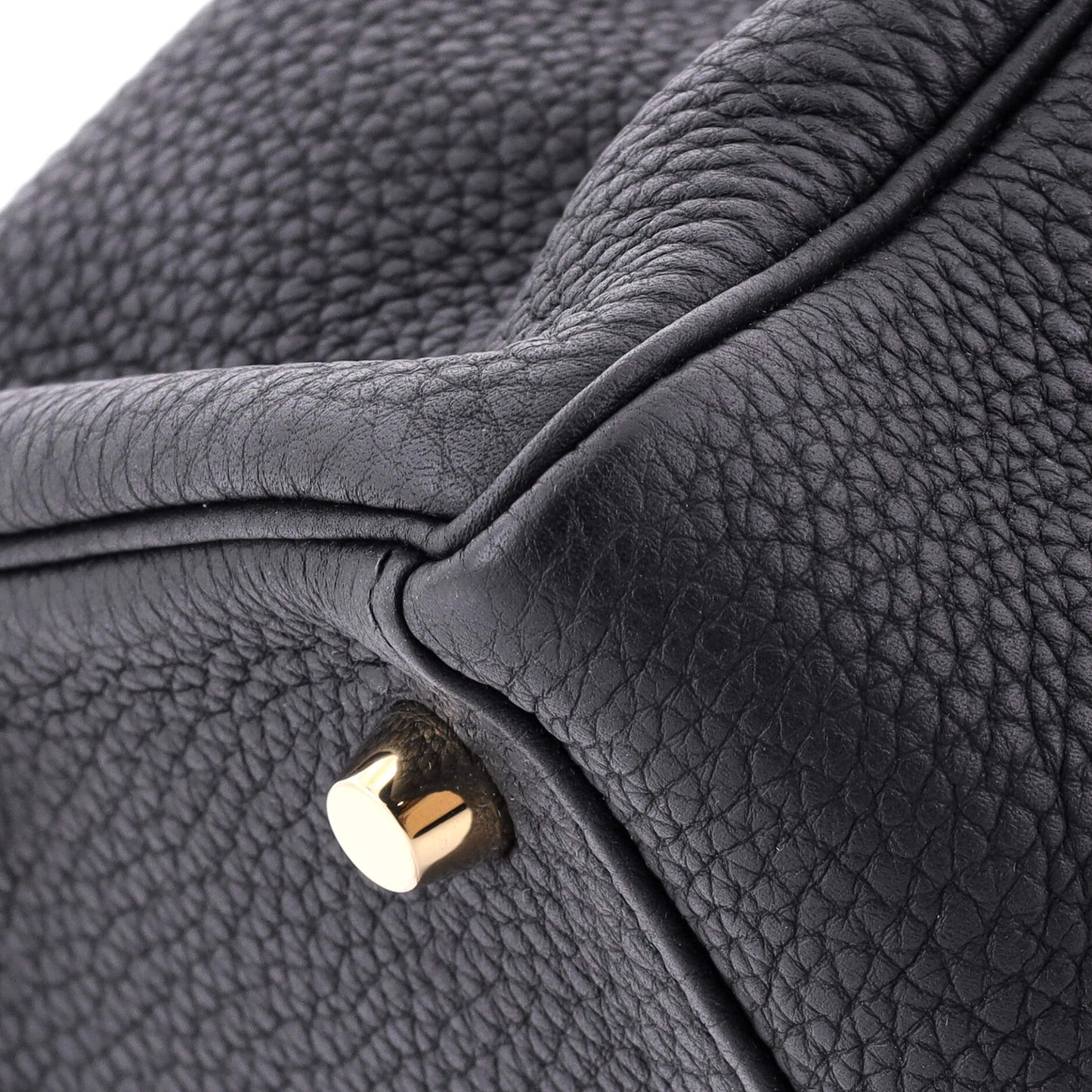 Kelly Handbag Noir Togo with Gold Hardware 32