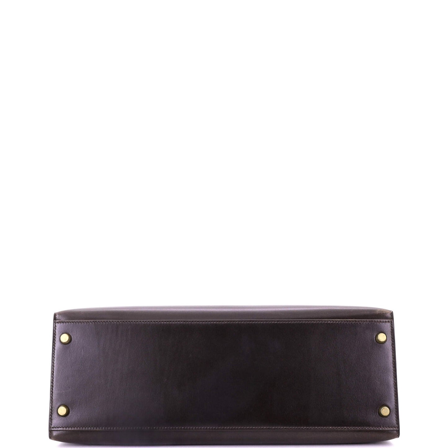 Kelly Handbag Ebene Box Calf with Gold Hardware 35