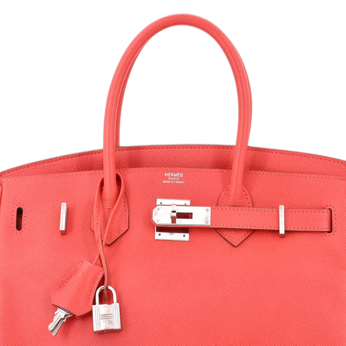 Birkin Handbag Rose Jaipur Epsom with Palladium Hardware 30