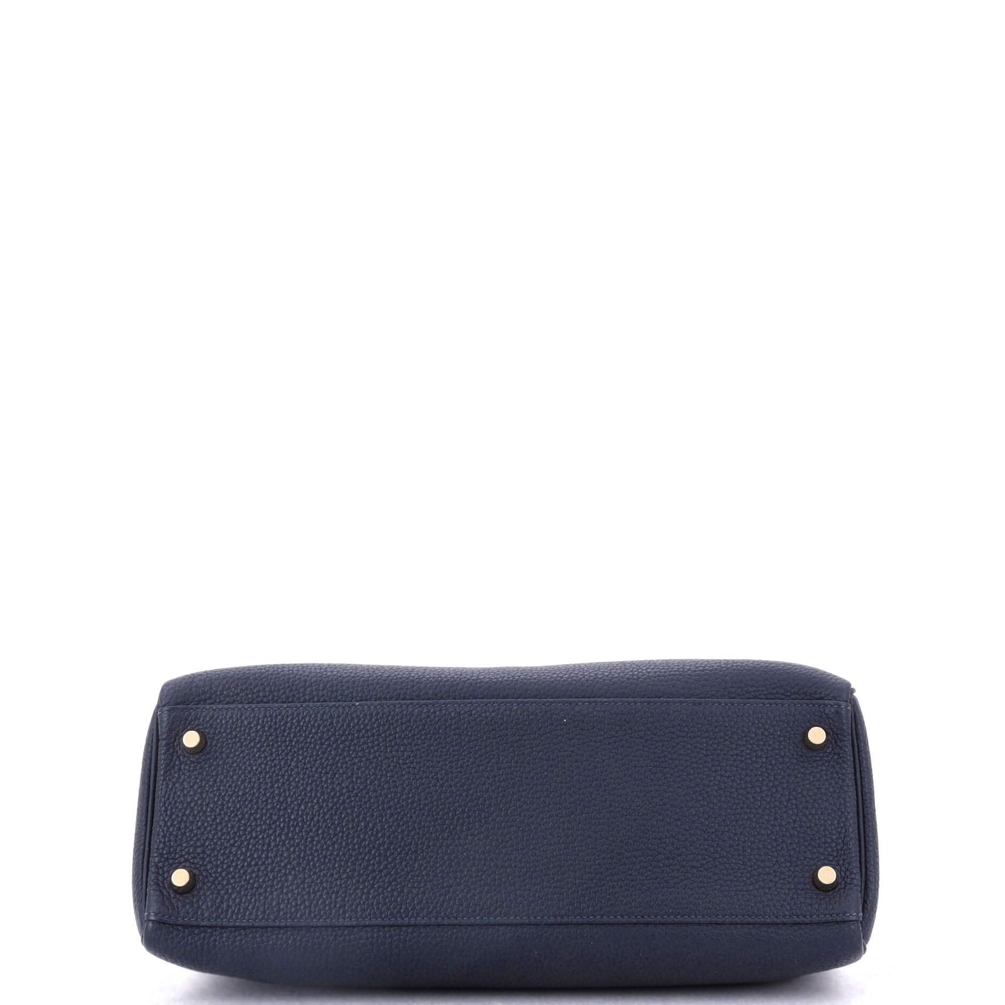 Kelly Handbag Bleu Nuit Togo with Gold Hardware 32
