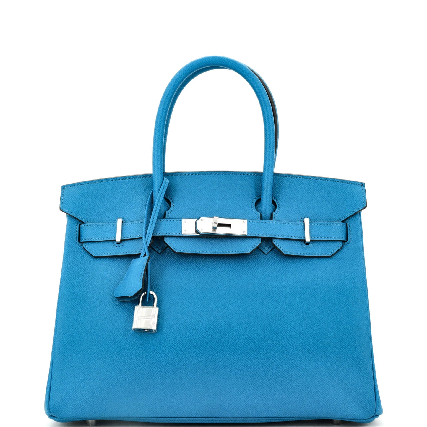 Birkin Handbag Bleu Zanzibar Epsom with Palladium Hardware 30