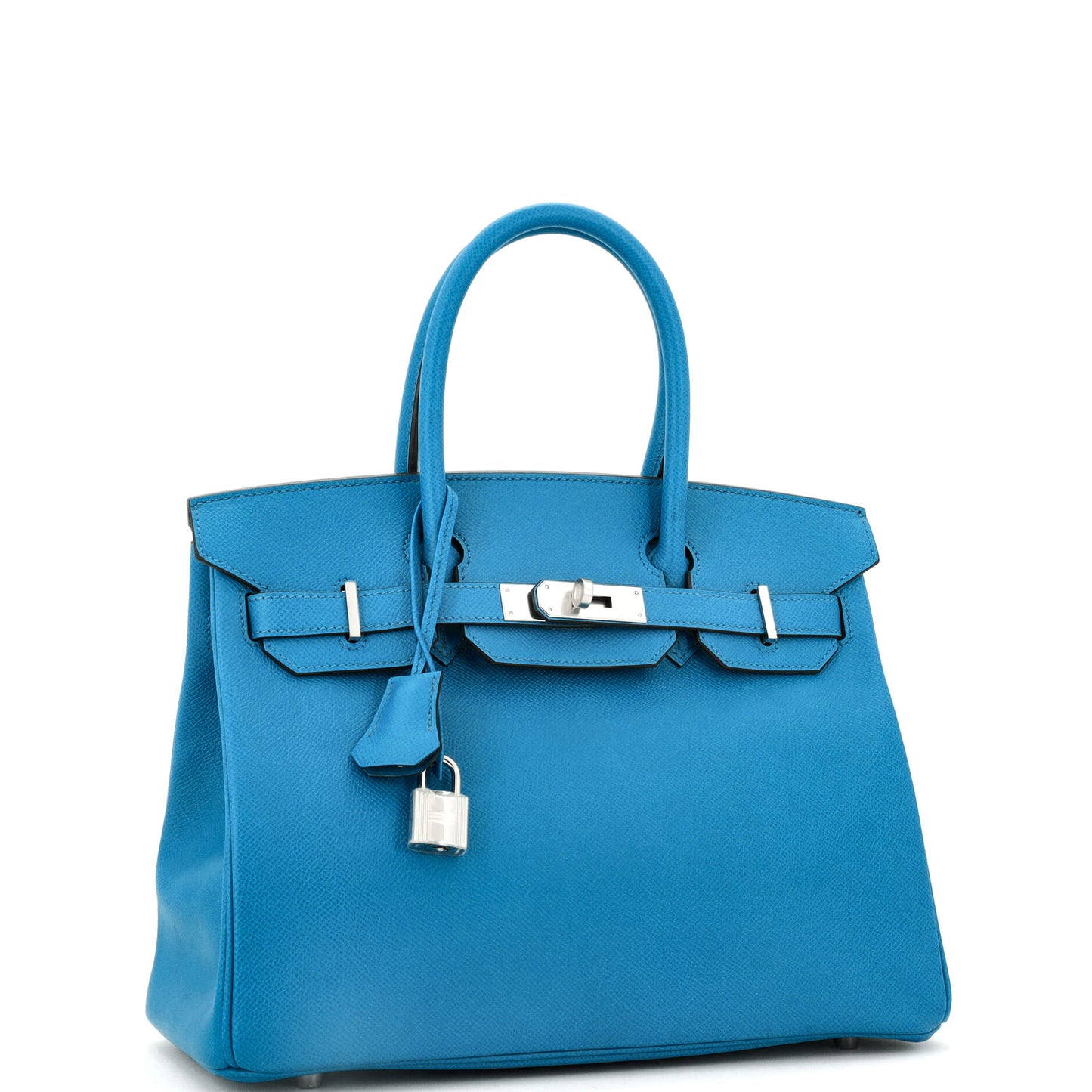 Birkin Handbag Bleu Zanzibar Epsom with Palladium Hardware 30