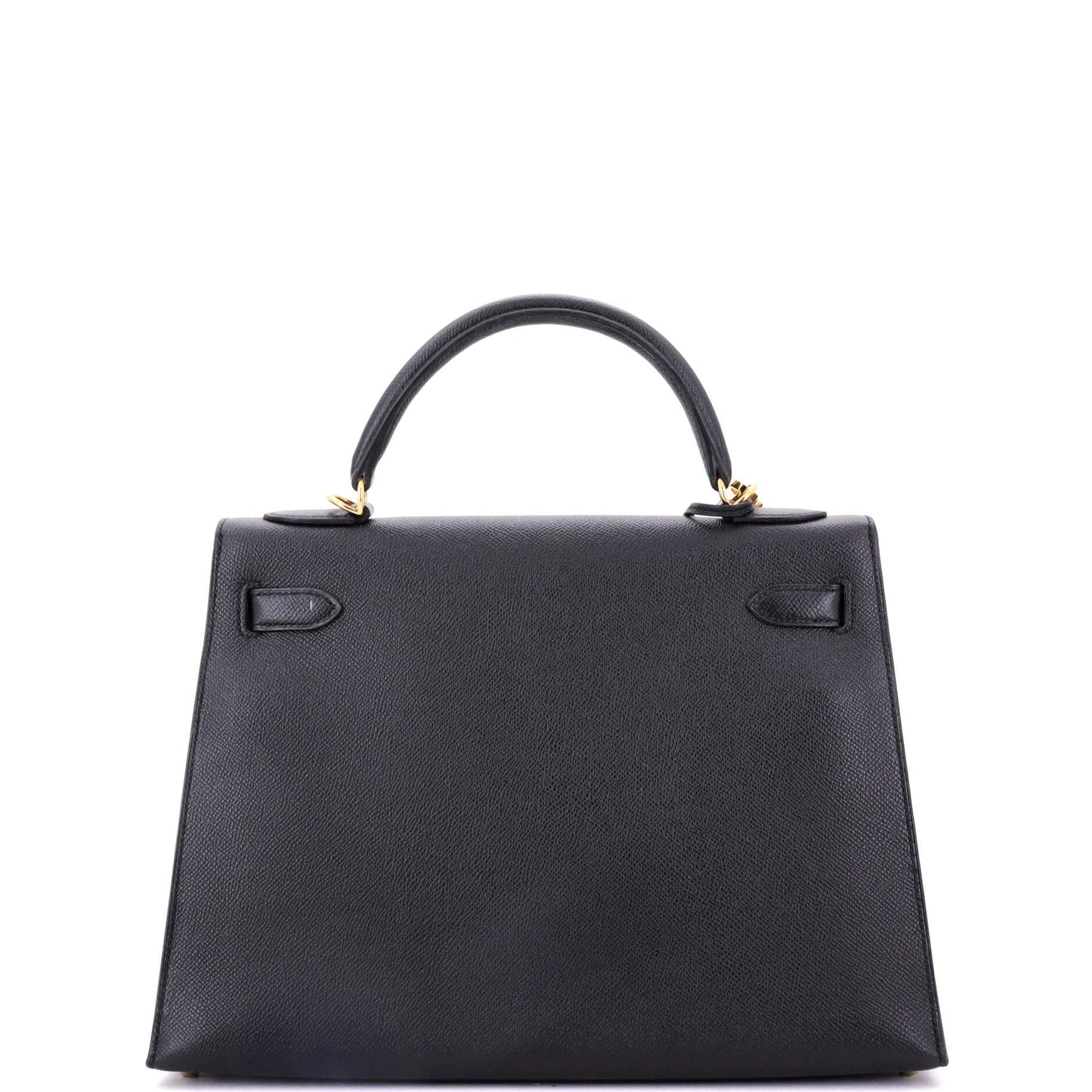 Kelly Handbag Noir Epsom with Gold Hardware 32