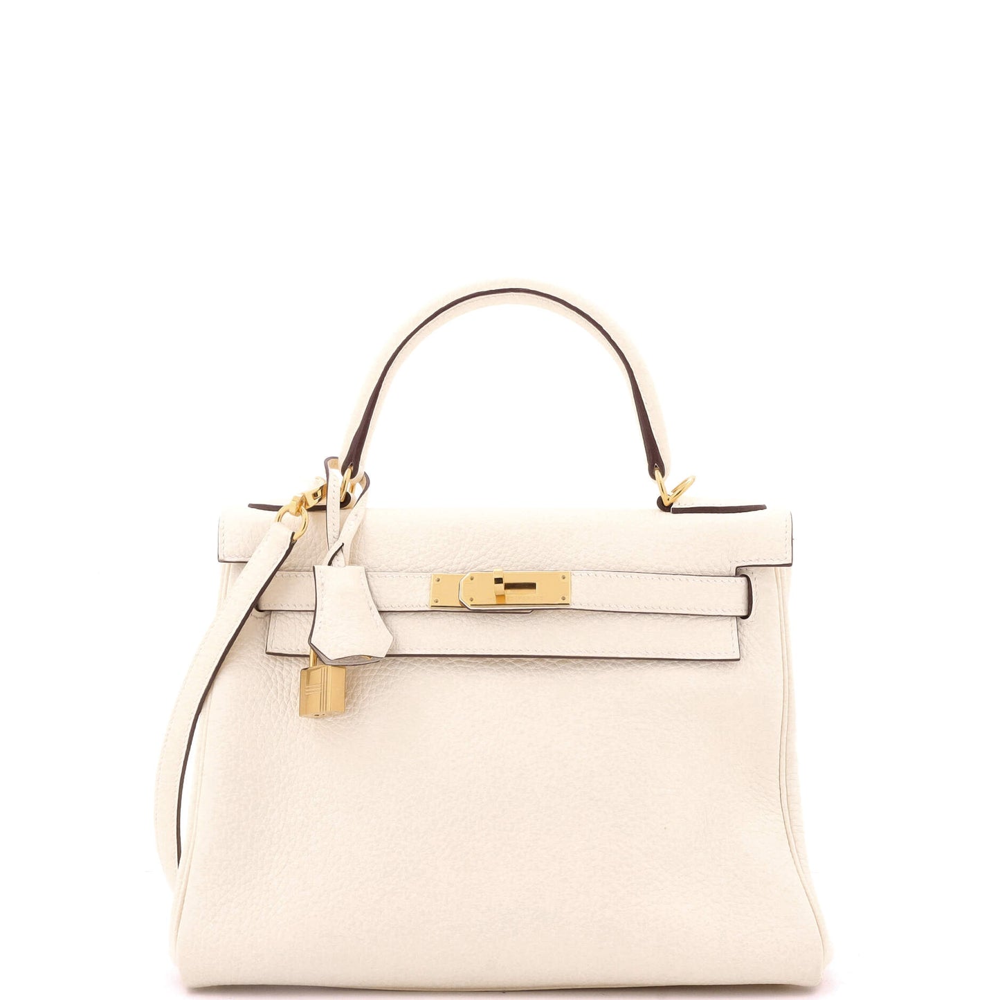Kelly Handbag Light Clemence with Gold Hardware 28