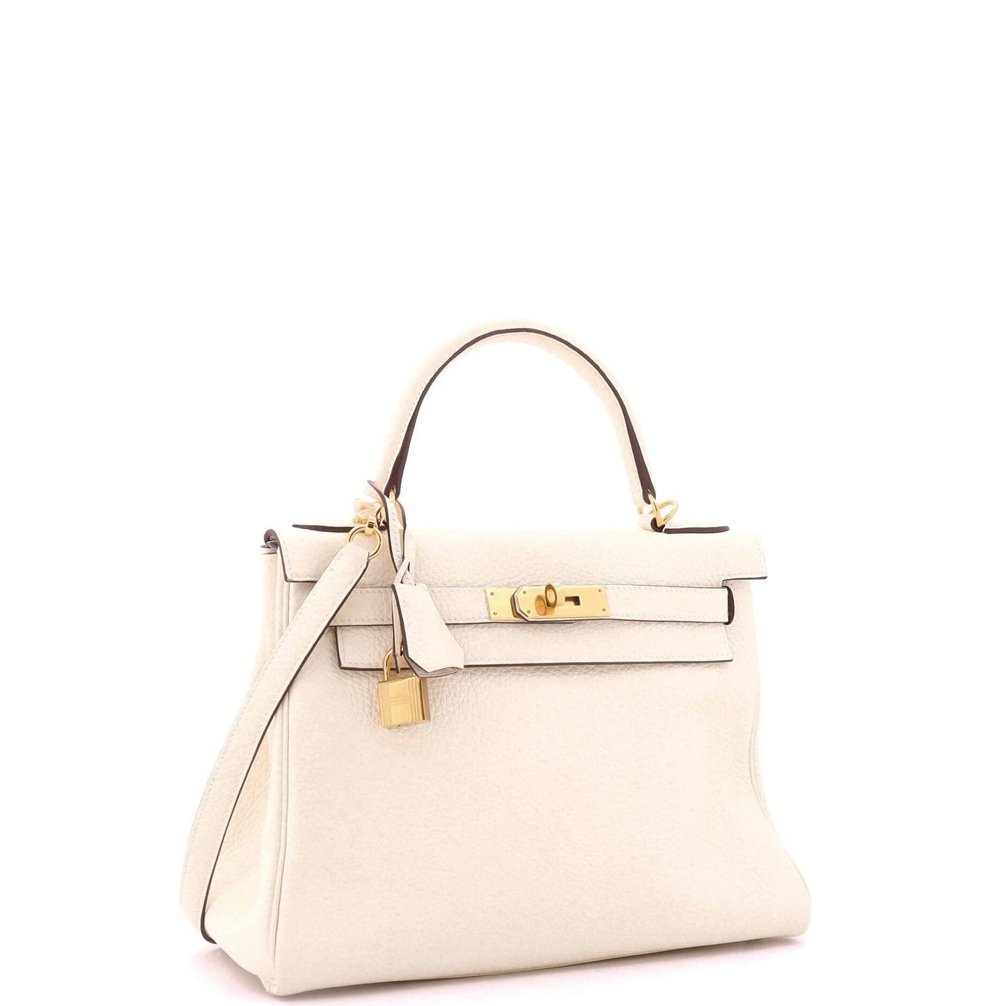 Kelly Handbag Light Clemence with Gold Hardware 28