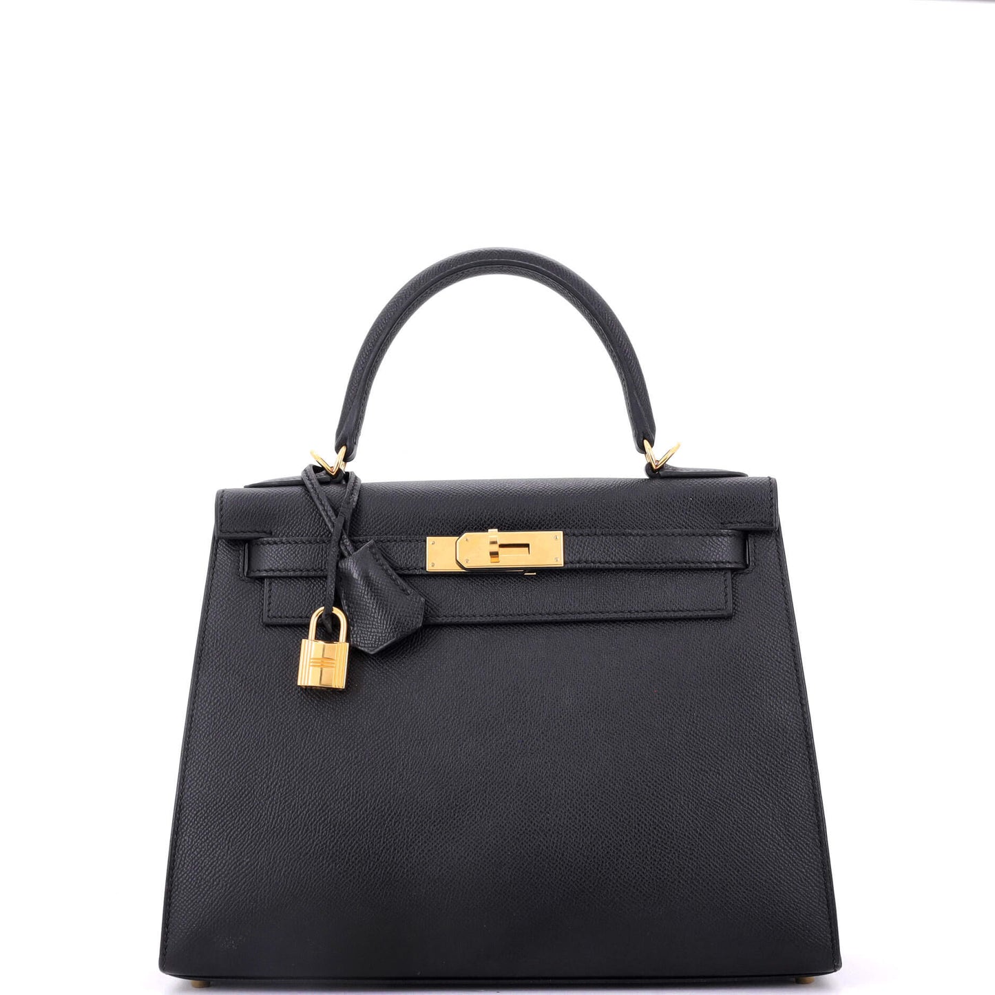 Kelly Handbag Noir Epsom with Gold Hardware 28