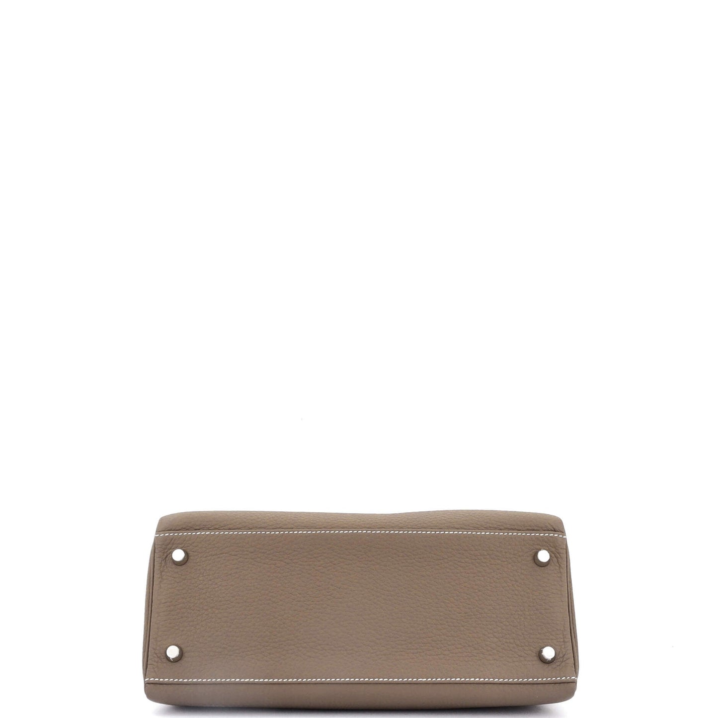 Kelly Handbag Grey Clemence with Palladium Hardware 28