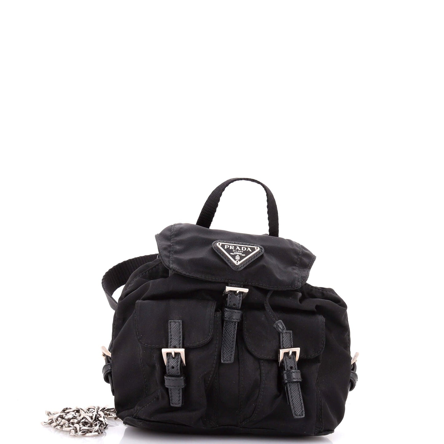 Convertible Chain Backpack Tessuto Mini