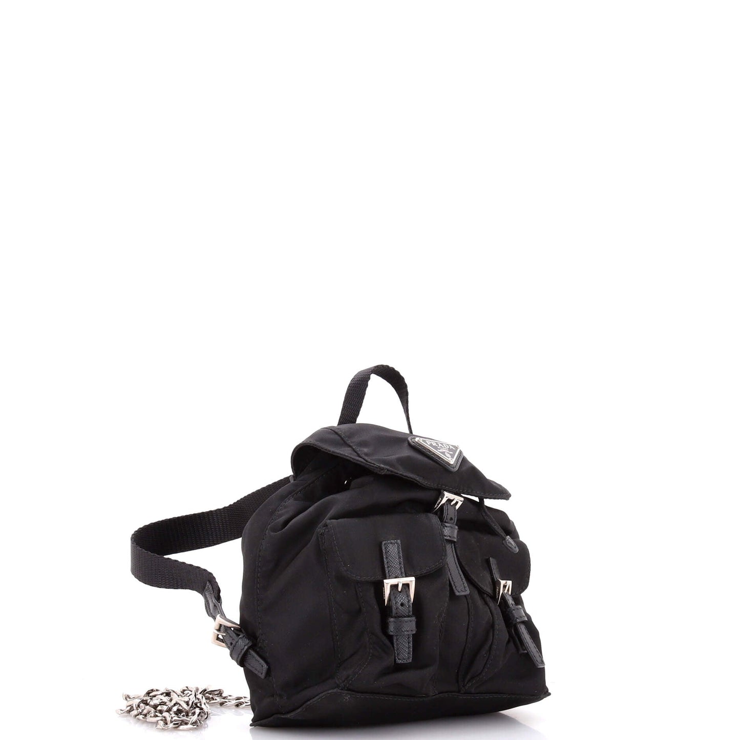 Convertible Chain Backpack Tessuto Mini