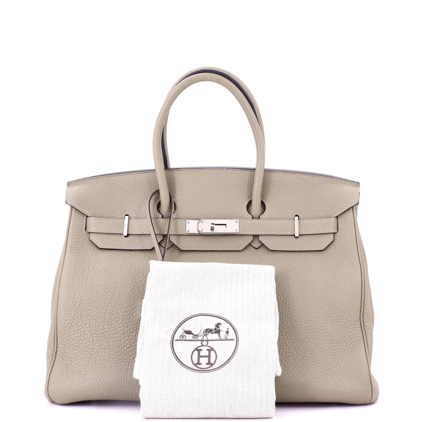 Birkin Handbag Grey Togo with Palladium Hardware 35