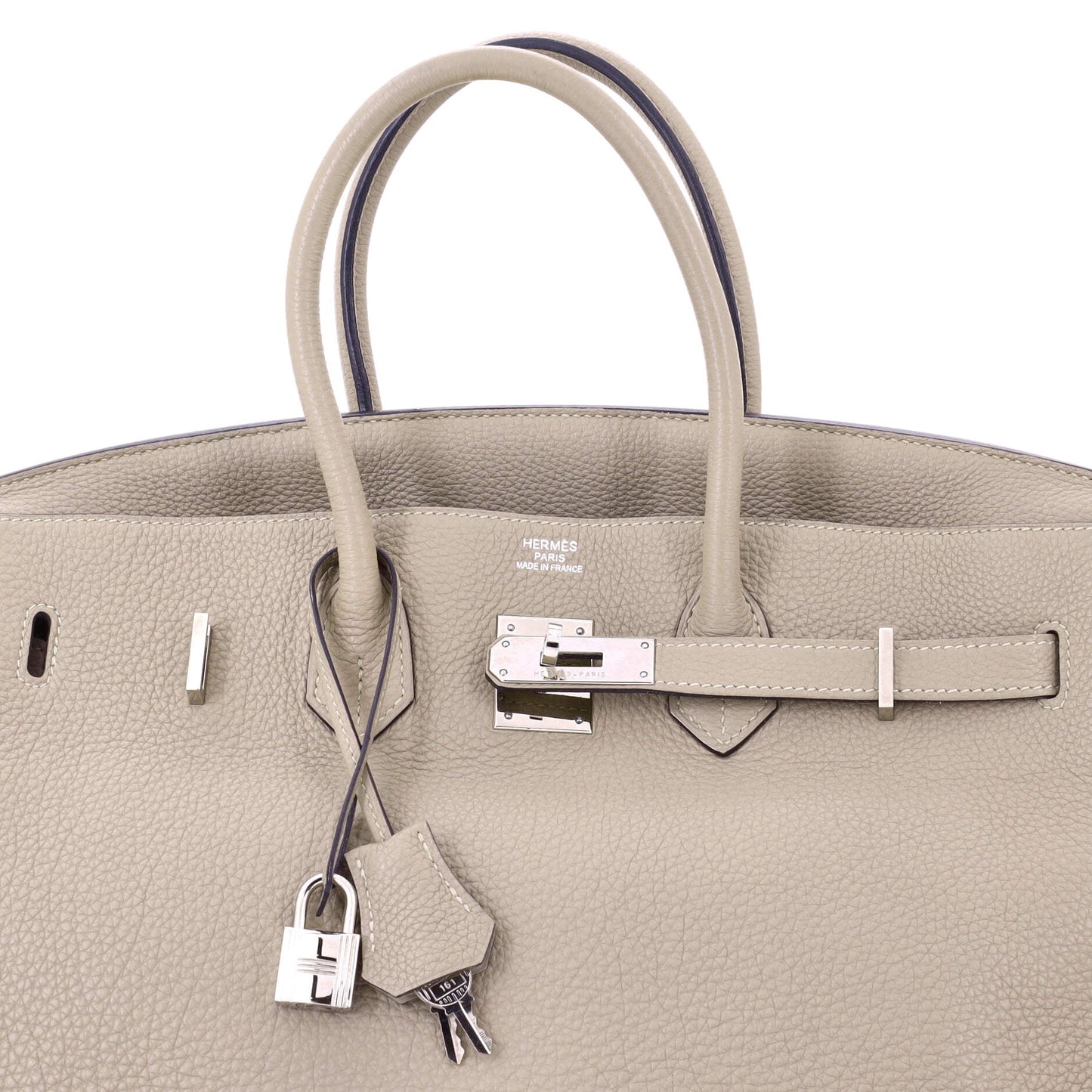 Birkin Handbag Grey Togo with Palladium Hardware 35