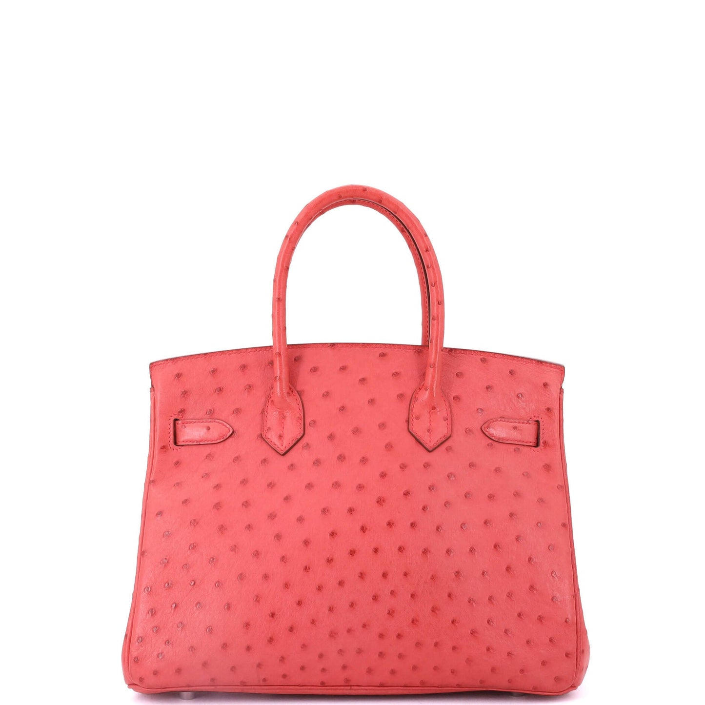 Birkin Handbag Bougainvillier Ostrich with Palladium Hardware 30